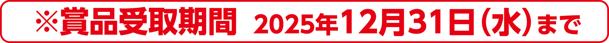 期間中、上記対象商品500円(税込)以上ご購入レシートでご応募いただけます。※賞品受取期間 2025年12月31日(水)まで